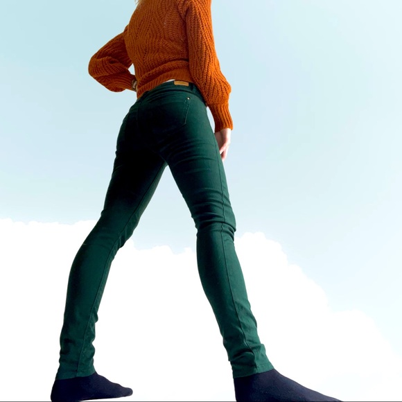 Zara | Jeans | Zara Forest Green Skinny 